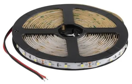 Produktfoto 1 von RS PRO LS LED-Streifen 7000k, Weiß, 5 m x 10 mm 12V 60LEDs/M, 550 lm/m IP20 4.8 W/M