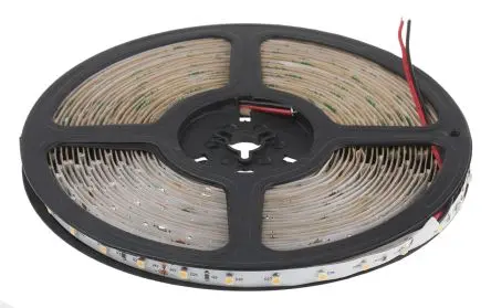 Produktfoto 1 von RS PRO LS LED-Streifen 3200k, Weiß, 10 m x 8 mm 24V 60LEDs/M, 400 lm/m IP20 4.8 W/M