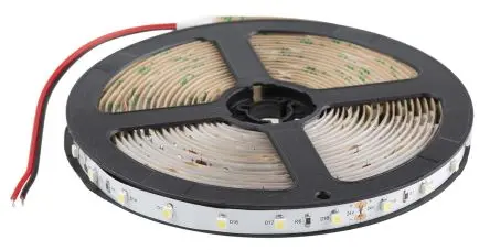 Produktfoto 1 von RS PRO LS LED-Streifen 7000k, Weiß, 5 m x 8 mm 24V 60LEDs/M, 550 lm/m IP20 4.8 W/M