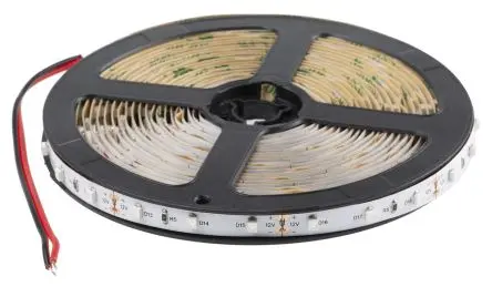 Produktfoto 1 von RS PRO LS LED-Streifen, Grün, 5 m x 8 mm 12V 60LEDs/M, 350 lm/m IP20 4.8 W/M