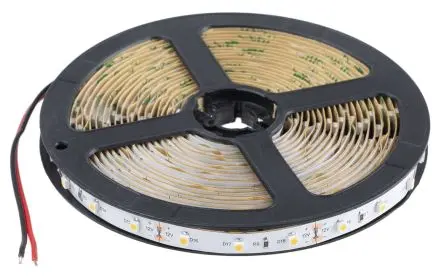 Produktfoto 1 von RS PRO LS LED-Streifen 3200k, Weiß, 5 m x 8 mm 12V 60LEDs/M, 400 lm/m IP20 4.8 W/M