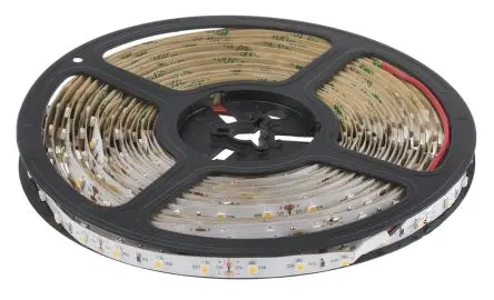 Produktfoto 1 von RS PRO LS LED-Streifen 3200k, Warmweiß, 10 m x 8 mm 12V 60LEDs/M, 400 lm/m IP20 4.8 W/M