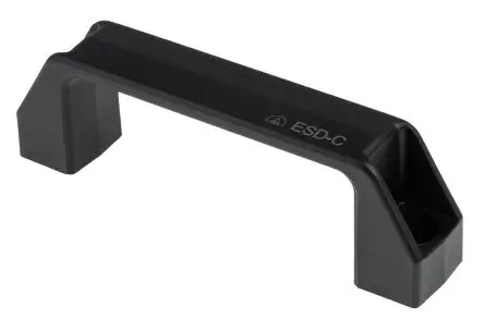Produktfoto 1 von Elesa Matt Schwarz Kunststoff Griff, L 137 mm H 41 mm B 26mm, Lochabst. 117 mm