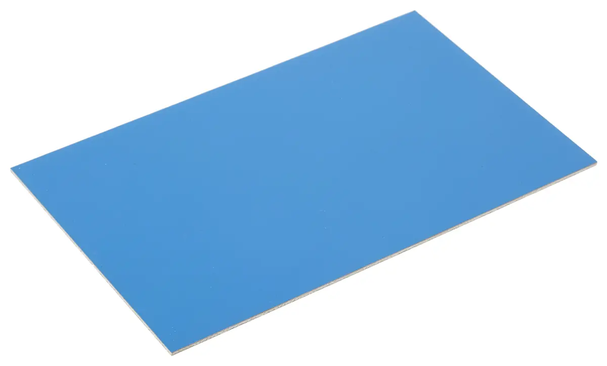 Produktfoto 1 von Fortex 160 mm Kupferkaschierte Platine Epoxid Glasfaser-Laminat, Kupfer 35 μm, 1-seitig 100 mm