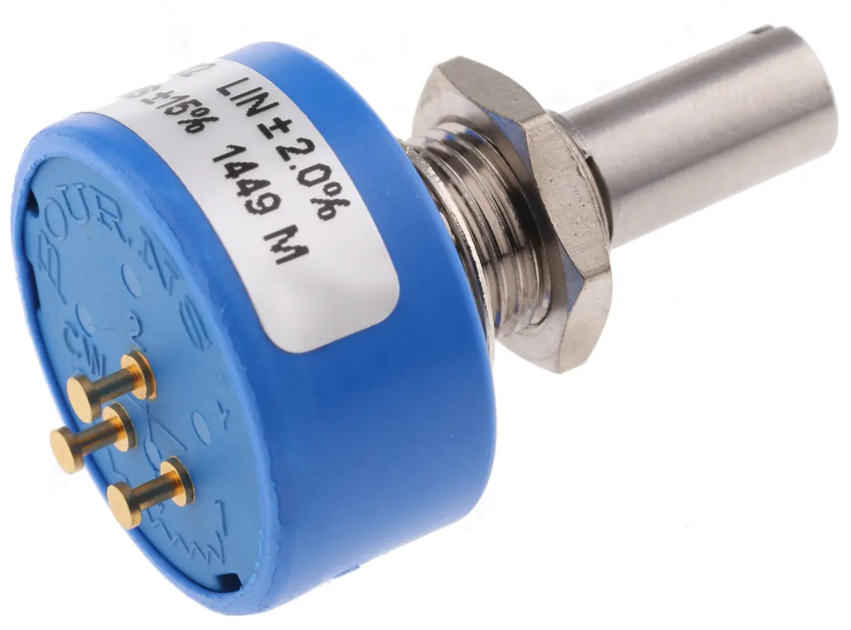 Bourns 6639, Tafelmontage Endlos Dreh Potentiometer 2kΩ ±15% / 1W , Schaft-Ø 6,35 mm