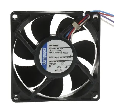 Produktfoto 1 von ebm-papst 8450 Axiallüfter, Sintec-Sleeve, 12V dc / 3.6 W 0.12 A, 82 m³/h IP20 25.4 mm 80mm 80 mm