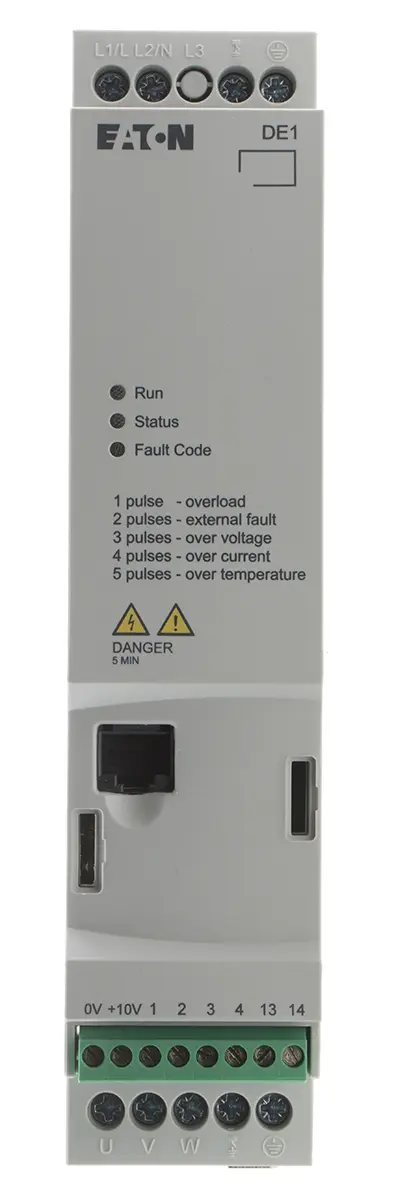 Produktfoto 1 von Eaton PowerXL DE11 1-Phasen Anlasser mit variabler Drehzahl 230 V ac 0.55 kW 2.7 A