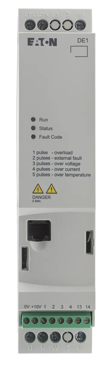 Produktfoto 1 von Eaton PowerXL DE11 1-Phasen Anlasser mit variabler Drehzahl 230 V ac 1.5 kW 7 A