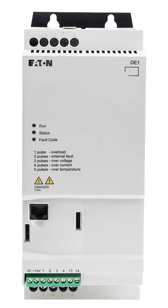Produktfoto 1 von Eaton DE11 3-Phasen Anlasser mit variabler Drehzahl 480 V ac 5.5 kW 11.3 A