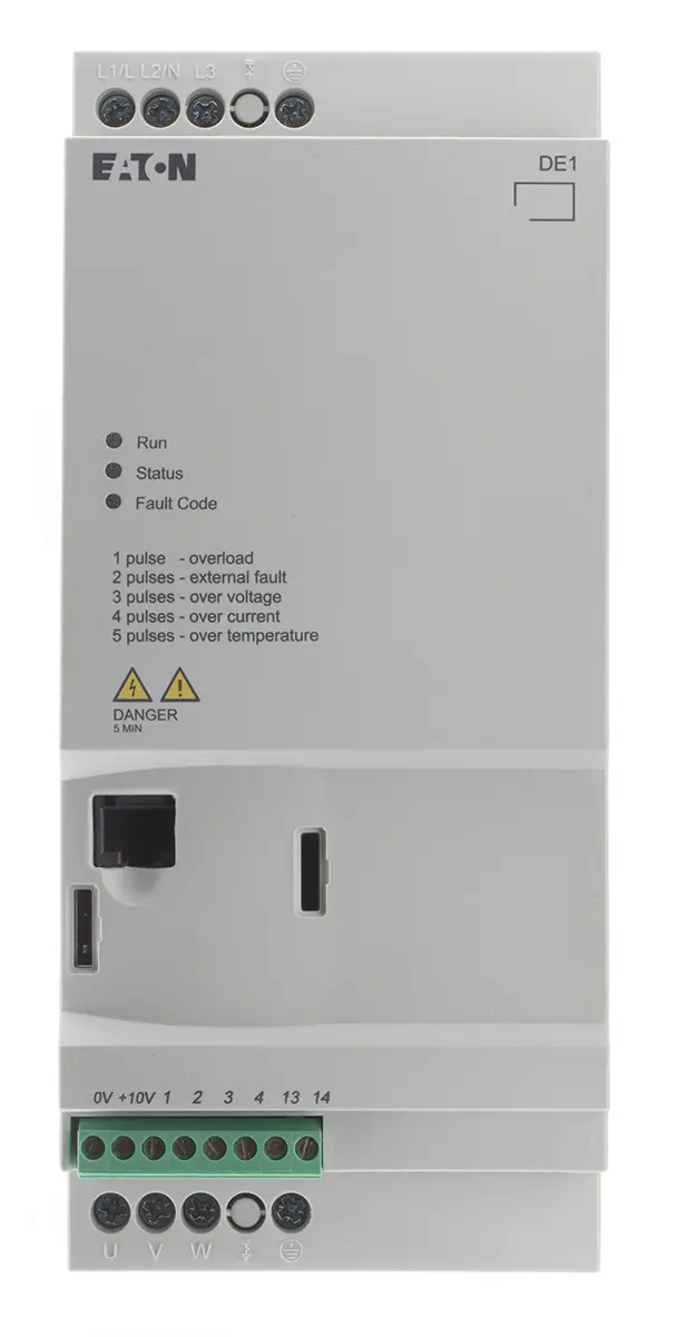 Produktfoto 1 von Eaton DE11 3-Phasen Anlasser mit variabler Drehzahl 480 V ac 2.2 kW 5 A