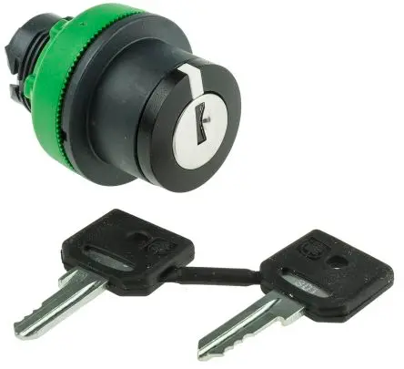 Produktfoto 1 von Schneider Electric Harmony XB5 Schlüsselschalterkopf 30 mm 3 Positionen 8D1 Rastend IP67, IP69K, IP66