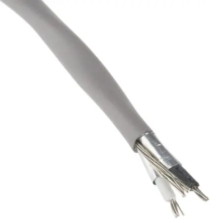 Produktfoto 1 von Alpha Wire Alpha Essentials Communication & Control Steuerkabel, 2-adrig 0.35mm² 22 AWG Grau Geschirmt, 100 m,
