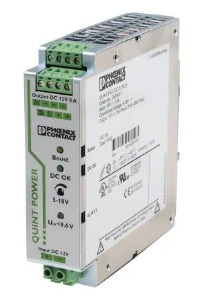 Produktfoto 1 von Phoenix Contact QUINT-PS/12DC/12DC/8 DC/DC Konverter, 18V, 5 V OUT 8 A DIN-Hutschiene 18V dc 1.5 kV dc 11.8 W 70 °C 70