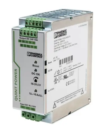Produktfoto 1 von Phoenix Contact QUINT-PS/96-110DC/24DC/10 DC/DC Konverter, 24V dc OUT 10 A DIN-Hutschiene 154V dc 1.5 kV dc 22 W 70 °C