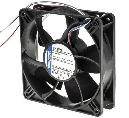 ebm-papst 4300 N - S-Panther Axiallüfter, Kugel, 24V dc / 4 W 0.12 A, 2700 U/min, 187 m³/h IP20 119 mm 32mm 32 mm