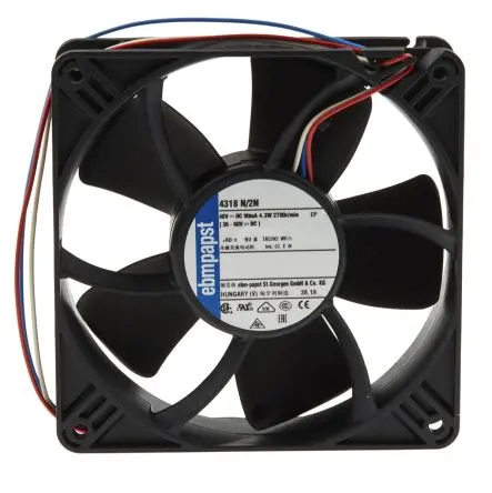 ebm-papst 4300 N - S-Panther Axiallüfter, Kugel, 48V dc / 4 W 0.12 A, 2700 U/min, 190 m³/h IP68 119 mm 32mm 32 mm