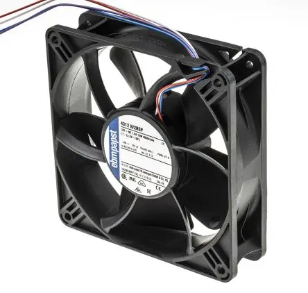 Produktfoto 1 von ebm-papst 4300 N - S-Panther Axiallüfter, Kugel, 12V dc / 10 W 0.12 A, 4000 U/min, 285 m³/h IP68 119 mm 32mm 32 mm