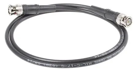 Produktfoto 1 von Atem BNC RG58C/U Koaxialkabel, Abgeschlossen, 50 Ω, 1 m, Aussen ø 4.95 mm Außen-ø , Schwarz