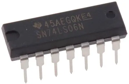 Produktfoto 1 von Texas Instruments Frequenzumrichter, Invertierender Puffer TTL, Open-Collector 6 14-Pin 20 ns, PDIP