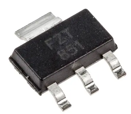 Produktfoto 1 von DiodesZetex Oberfläche Transistor NPN 60 V / 6 A, SOT-223 4-Pin