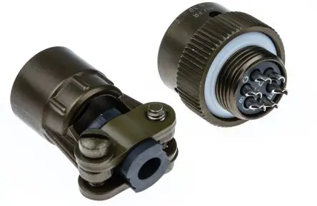 Produktfoto 1 von Souriau Sunbank by Eaton, 851 Kupferlegierung MIL-Spec Rundsteckverbinder Gerade, 6-polig, 500V, Kabel, Gehäuse 10