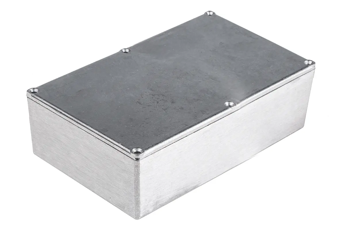Produktfoto 1 von RS PRO 5500; Gehäuse; Aluminiumlegierung; Silber IP65 Breite 145.8 mm Höhe 54.7 mm Länge 222.5 mm