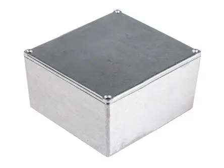 Produktfoto 1 von RS PRO 5100; Gehäuse; Aluminiumdruckguss; Silber IP54 Breite 120.5 mm H��he 59.2 mm Länge 120.5 mm