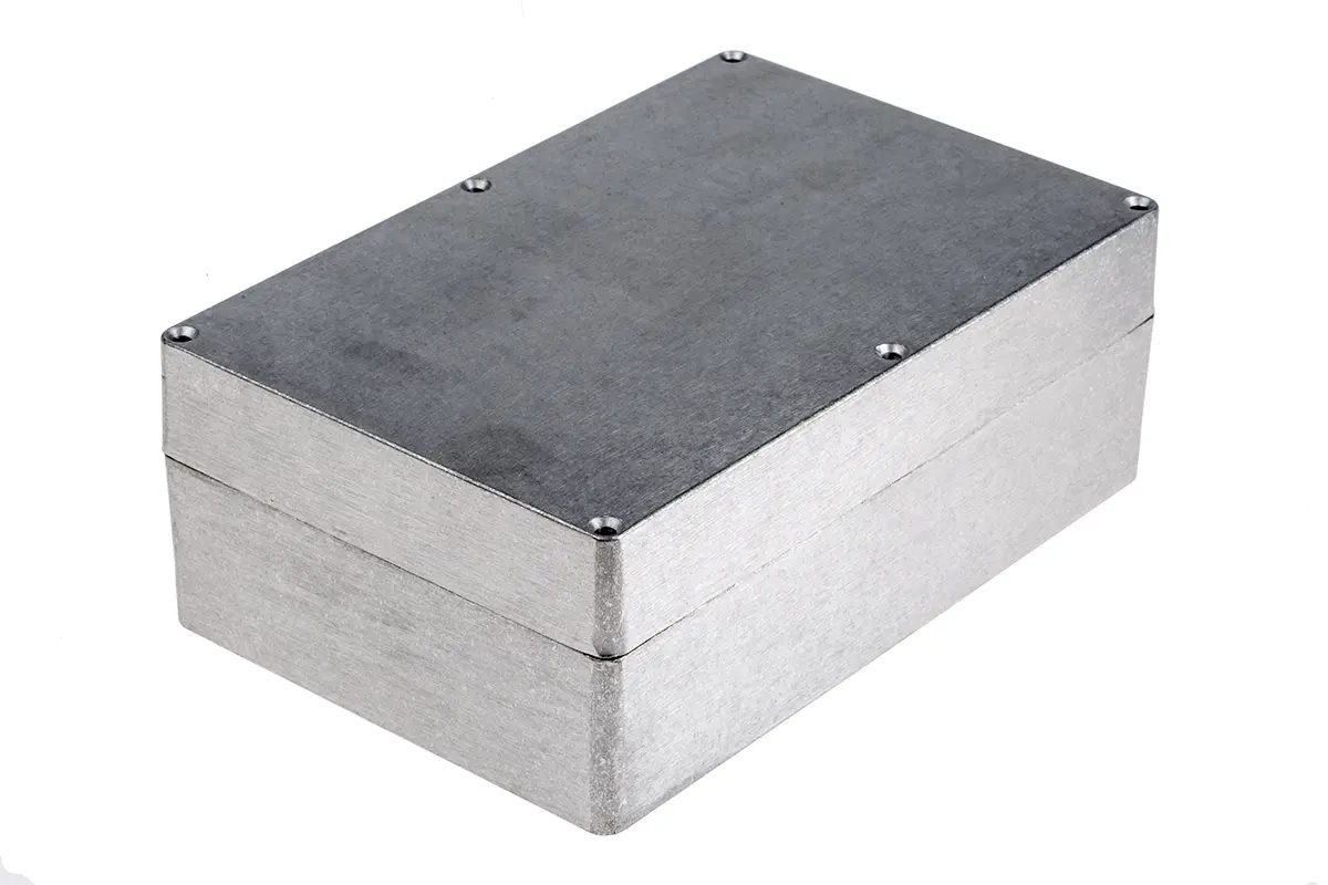 Produktfoto 1 von RS PRO 5500; Gehäuse; Aluminiumlegierung; Silber IP65 Breite 145.8 mm Höhe 82.2 mm Länge 222.5 mm
