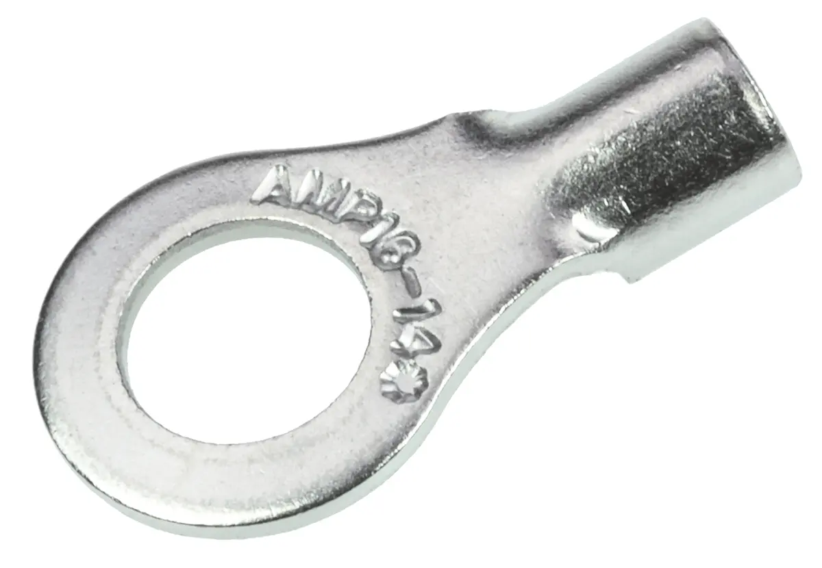 Produktfoto 1 von TE Connectivity STRATO-THERM Ringkabelschuh, Unisoliert 16 AWG, 14 AWG max.AWG, aussen ø 8.71 mm, innen ø 5 mm, M5
