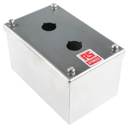RS PRO Drucktastengehäuse, 2 x Ø 22 mm, Edelstahl, IP66, IP69K