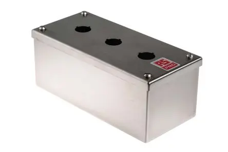 RS PRO Drucktastengehäuse, 3 x Ø 22 mm, Edelstahl, IP66, IP69K