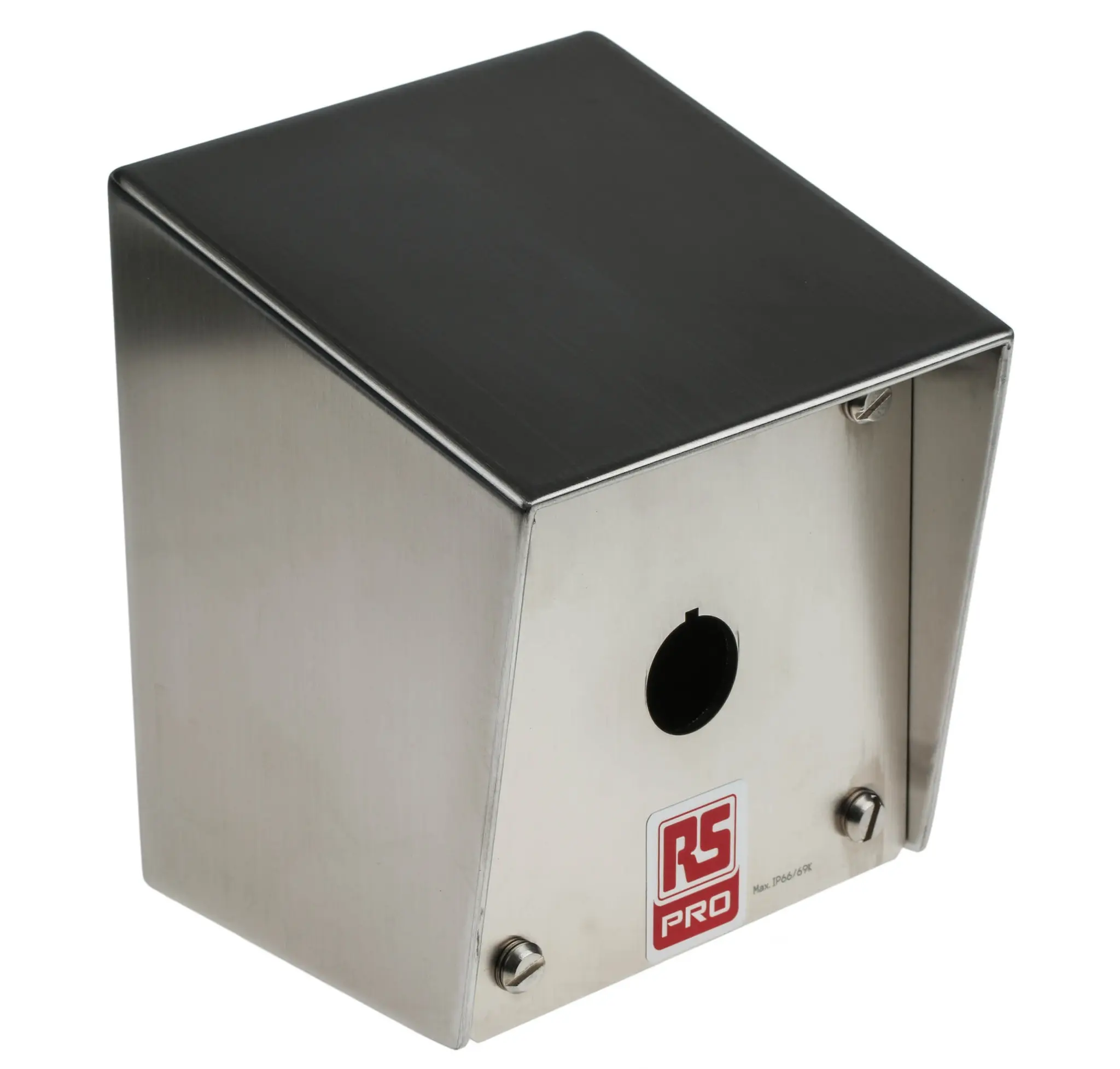 Produktfoto 1 von RS PRO Drucktastengehäuse, 1 x Ø 22 mm, Edelstahl, IP69K, IP66