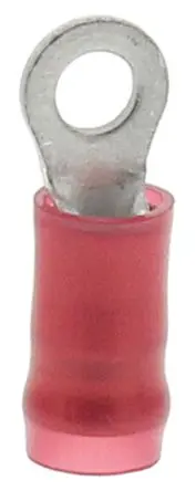 Produktfoto 1 von TE Connectivity PIDG Ringkabelschuh, Isoliert 22 AWG, Nylon, Rot, 16 AWG max.AWG, aussen ø 5.54 mm, innen ø 3.02 mm,