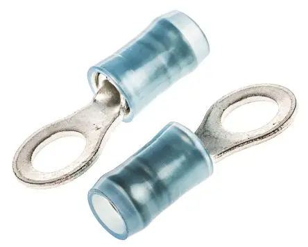 TE Connectivity PIDG Ringkabelschuh, Isoliert 16 AWG, Nylon, Blau, 14 AWG max.AWG, aussen ø 8.71 mm, innen ø 5 mm, M5
