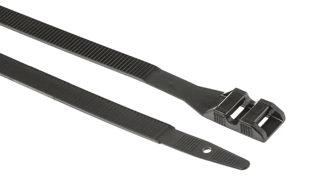 Produktfoto 1 von SES Sterling SM12 Polyamid 12 Kabelbinder Kabelbinder Schwarz 9 mm x 265 mm