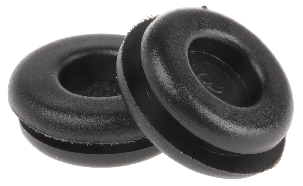 Produktfoto 1 von SES Sterling DG Kabeltülle 2 mm min. 9 mm, Typ Kabeltülle bis Ø 9 mm Loch ø 15 mm Polyvinylchlorid Schwarz -30 °C min.