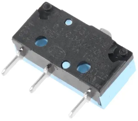 Produktfoto 1 von Crouzet Mikroschalter Stößel-Betätiger Leiterplatten-Anschlussklemme, 1-poliger Wechsler, 250 V ac, 5A IP67 0.6N -20 °C