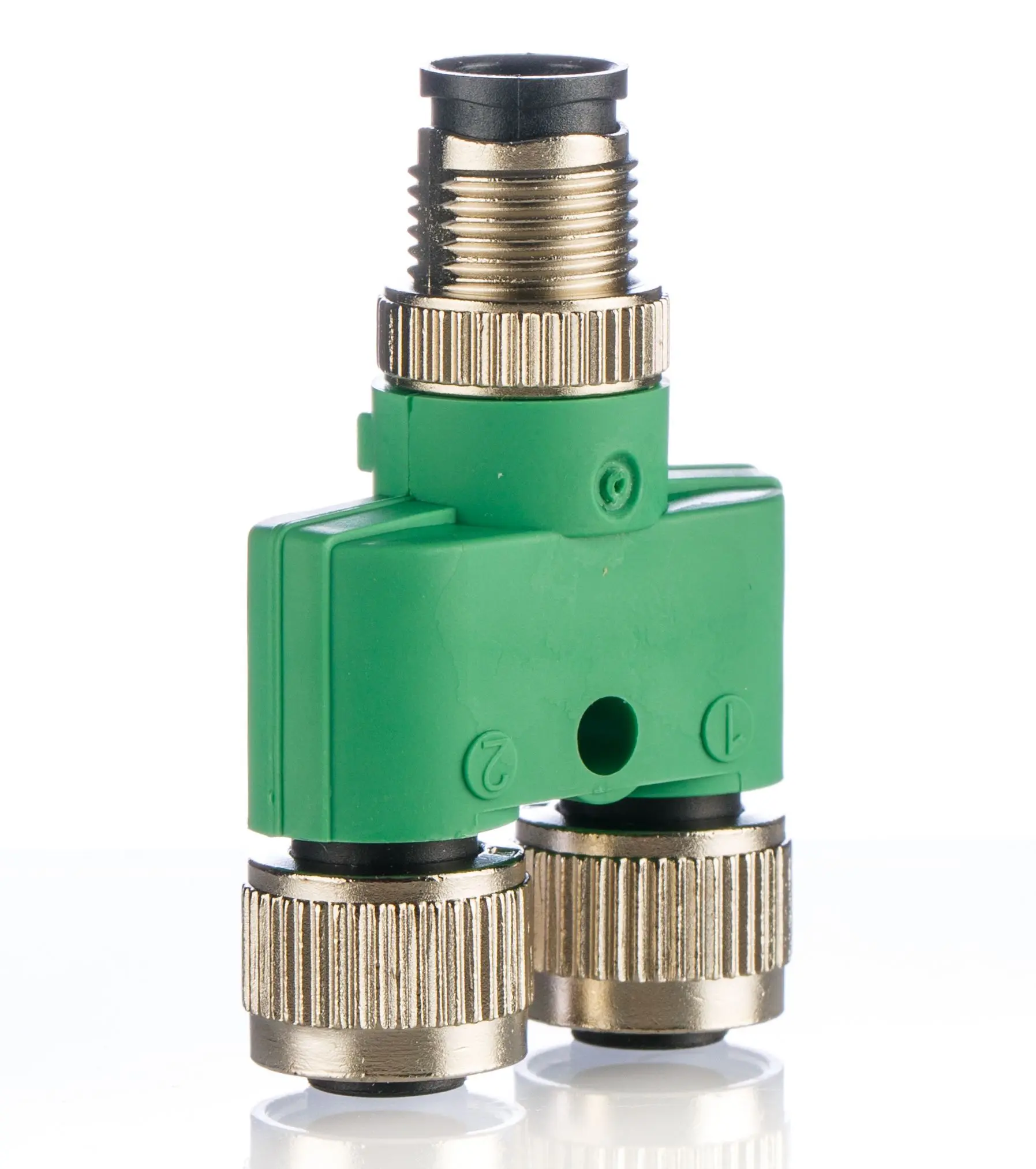 Produktfoto 1 von Phoenix Contact, Gerade SAC-5P-M12Y/2XM12FS VP Rundsteckverbinder Adapter 5 M12, IP40, IP65 5 M12 Buchse