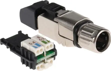 Produktfoto 1 von Telegärtner J00026A Stecker Cat6a RJ45-Steckverbinder, 1-Port 8-polig Abgeschirmt Kabel Gerade