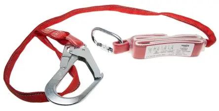 Produktfoto 1 von Protecta Karabiner Schraubbefestigung Fallschutz Stoßdämpfendes Trageband Einfach, Gew.Bel. 100 kg, 2 m