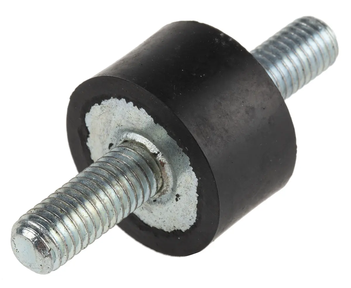 Produktfoto 1 von RS PRO Gummi Vibrationsdämpfer, Außen-/Außengewinde Puffer M8, Ø 25mm x 15mm, 70 Shore A