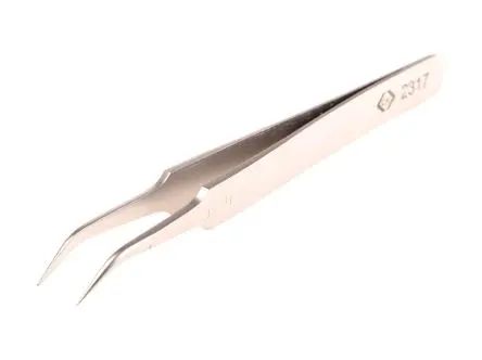 CK Edelstahl Pinzette, 105mm, Spitze Geknickt, Fein Antimagnetisch 1-teilig ESD-Sicherheit