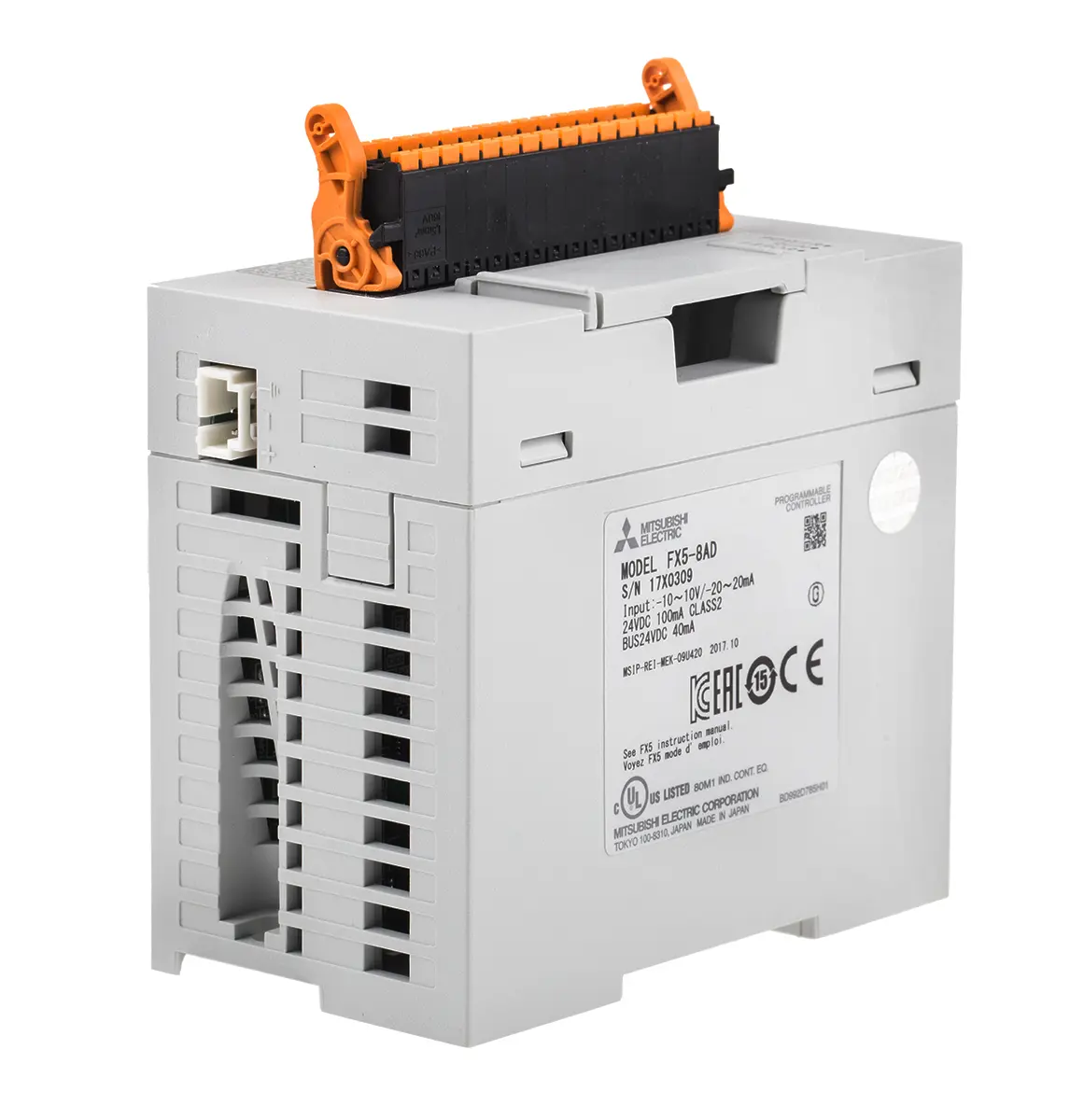Produktfoto 1 von Mitsubishi Electric Analoges Eingangsmodul für FX5U-Prozessor, FX5UC-Prozessor 8 x Analog Eingang / 8 x  Digital