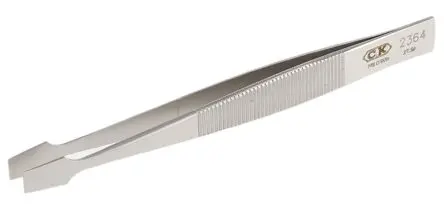 Produktfoto 1 von CK Edelstahl Pinzette, 105mm, Spitze Vierkant, Flach, Spatelförmig Antimagnetisch 1-teilig