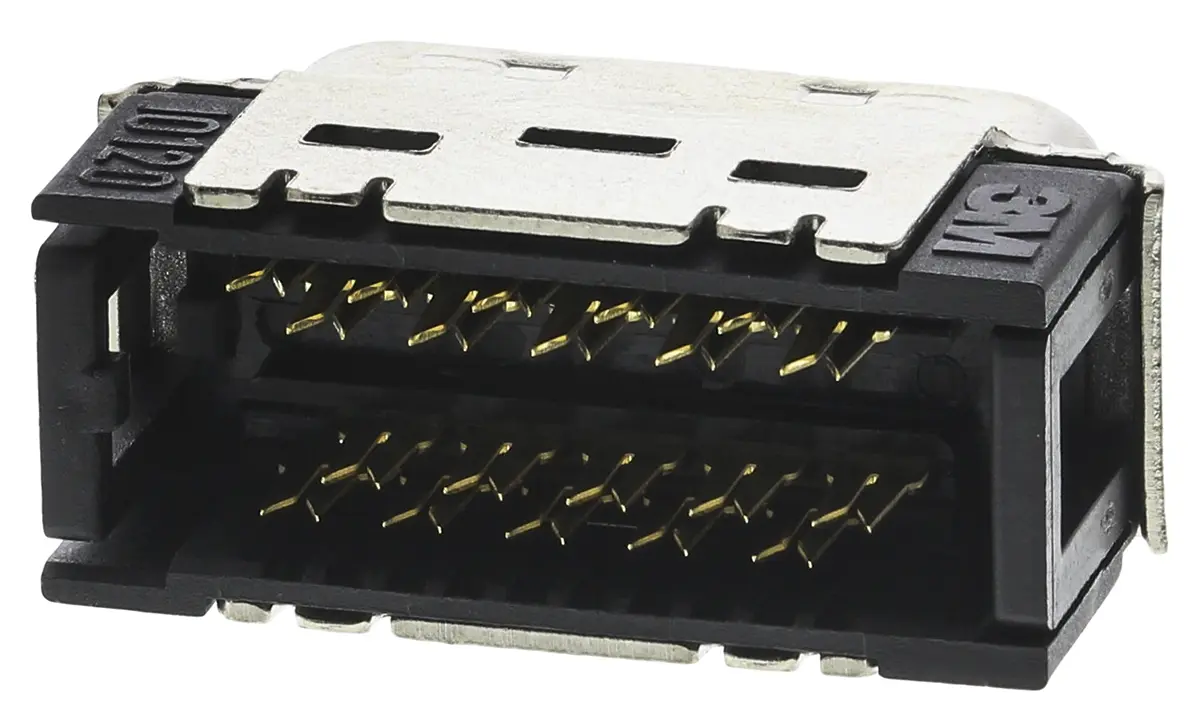 Produktfoto 1 von 3M 101 D-Sub-Steckverbinder D gewinkelt, 20-polig 1.27 mm Raster, Kabel Stecker, mit Draht
