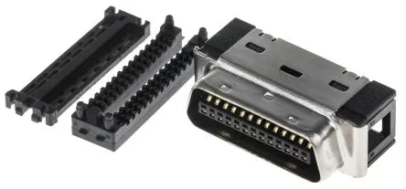 Produktfoto 1 von 3M 101 D-Sub-Steckverbinder gewinkelt, 26-polig 1.27 mm Raster, Kabel Stecker, mit Draht