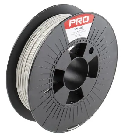 Produktfoto 1 von RS PRO ASA 3D-Drucker Filament zur Verwendung mit Gängige Desktop-3D-Drucker, Grau, 1.75 mm, Fused Deposition Modelling