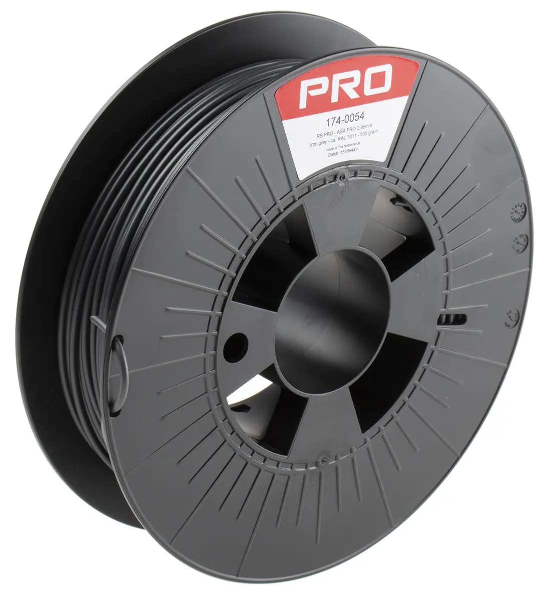 Produktfoto 1 von RS PRO ASA 3D-Drucker Filament zur Verwendung mit Gängige Desktop-3D-Drucker, Grau, 2.85 mm, Fused Deposition Modelling