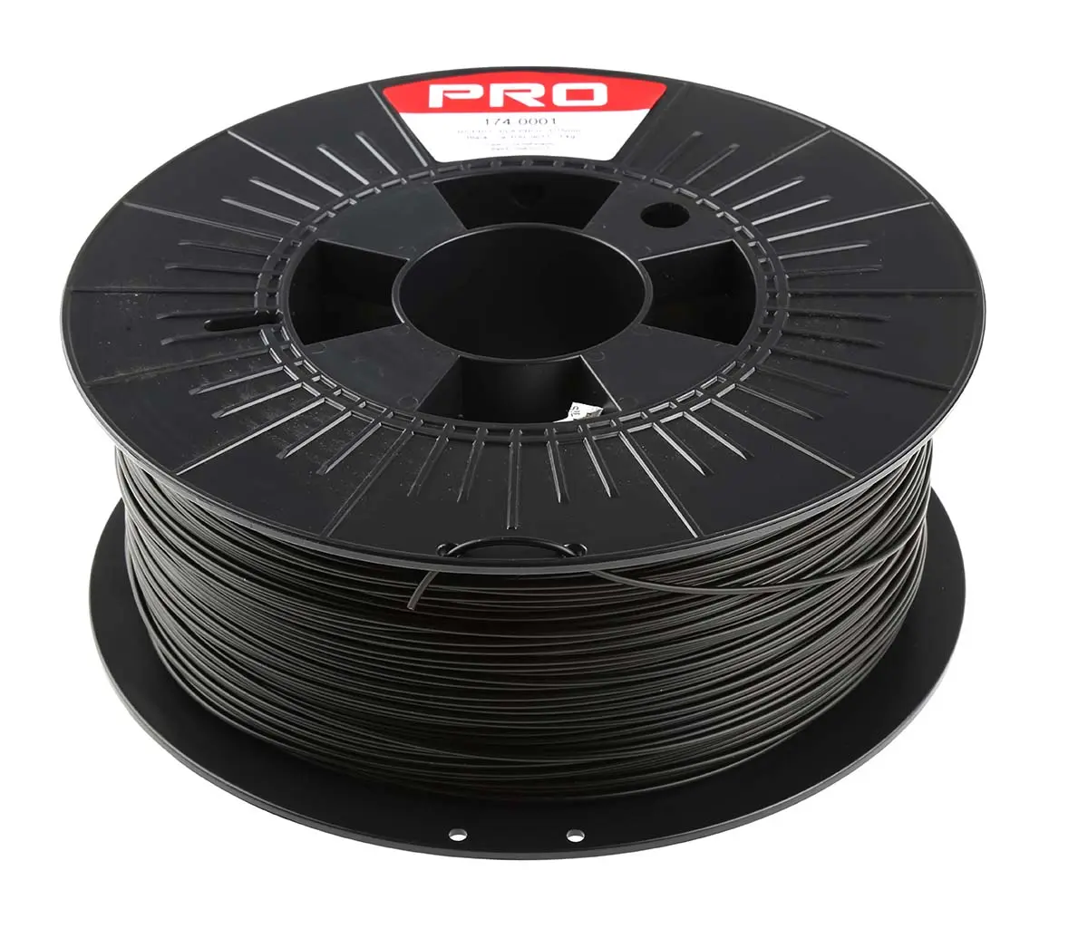 Produktfoto 1 von RS PRO Zähes Polymilchsäure 3D-Drucker Filament zur Verwendung mit Jeder 3D-Drucker, Schwarz, 1.75 mm, Fused Deposition