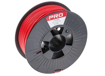 Produktfoto 1 von RS PRO PLA 3D-Drucker Filament zur Verwendung mit Jeder 3D-Drucker, Rot, 2.85 mm, Fused Deposition Modelling (FDM), 1 kg